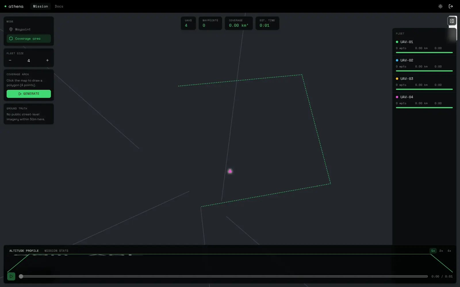 Drawing a coverage area