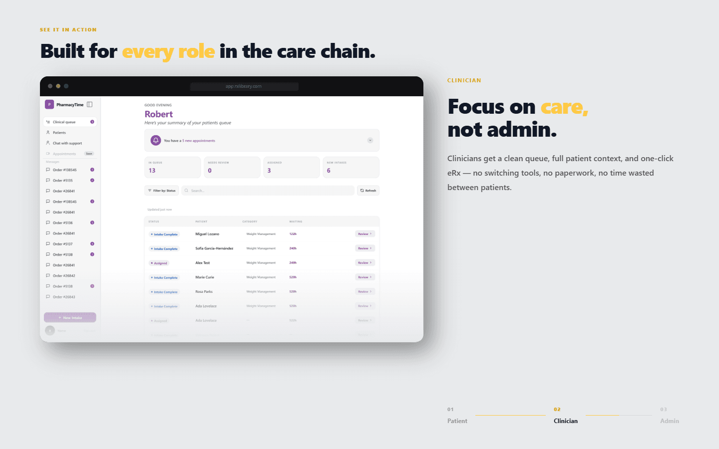 See it in action: clinician